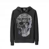 sweat jacket philipp plein discount big skull noir top hoodie